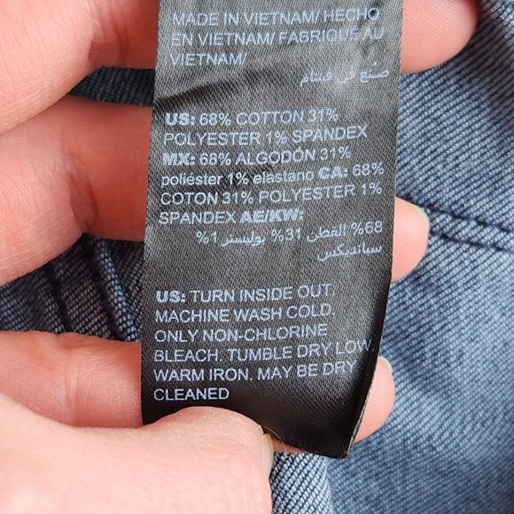 WHBM Jeans Womens 2 Blue The Skinny Flare Leg Dark Wash Mid Rise Casual Denim - Picture 13 of 13